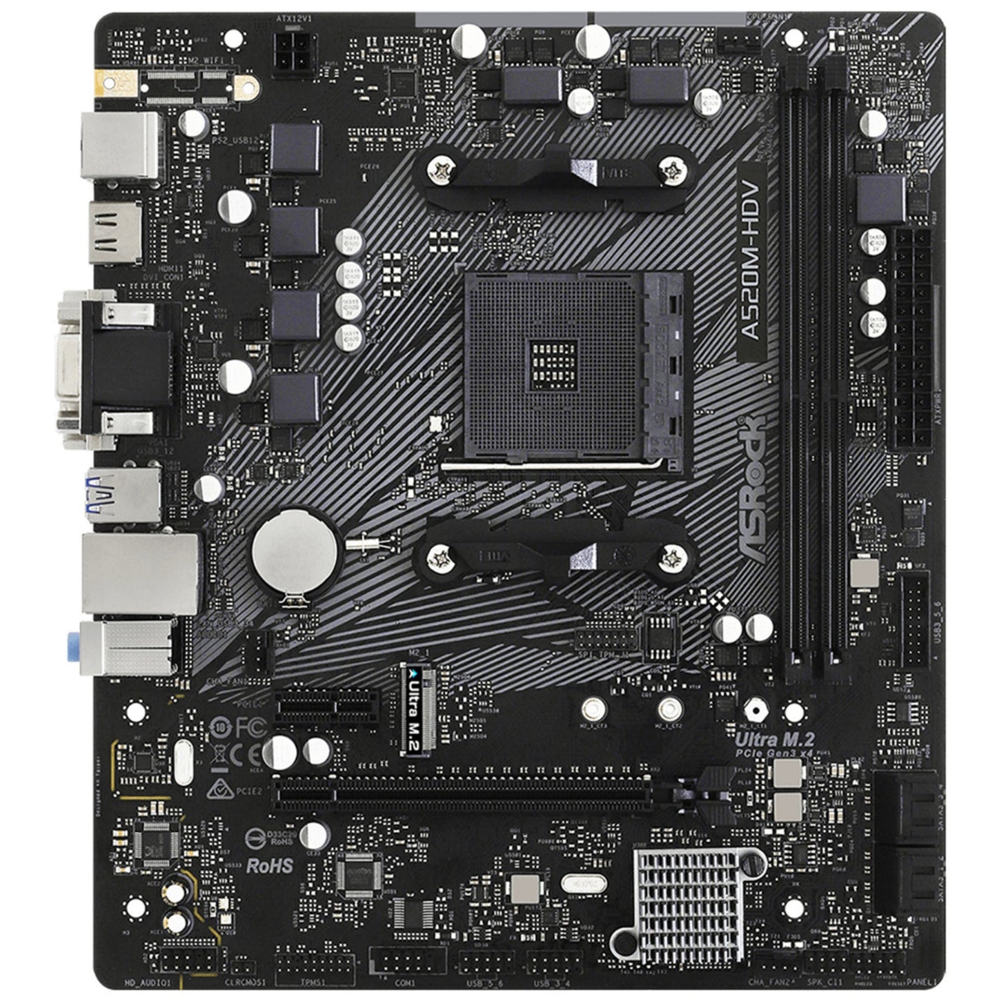 ASRock A520M-HDV 3rd Gen AM4 Motherboard