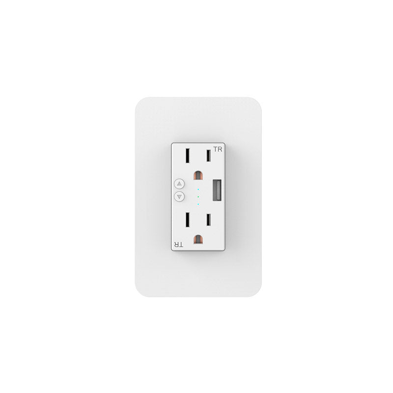 Nexxt Smart WiFi Wall Power Outlet with USB Port